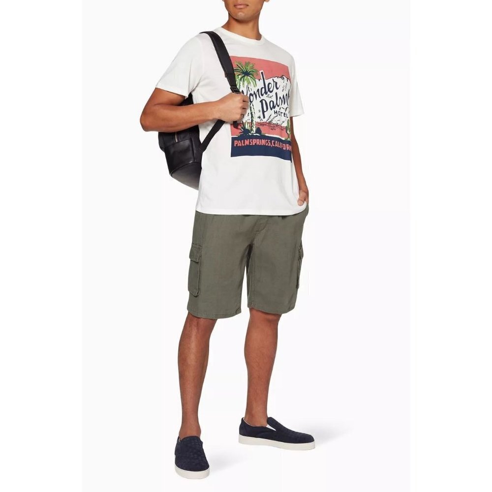 New Onia Linen Tom Cargo Shorts Beach Spring Summer Casual Utility Relaxed Fit - Picture 9 of 9